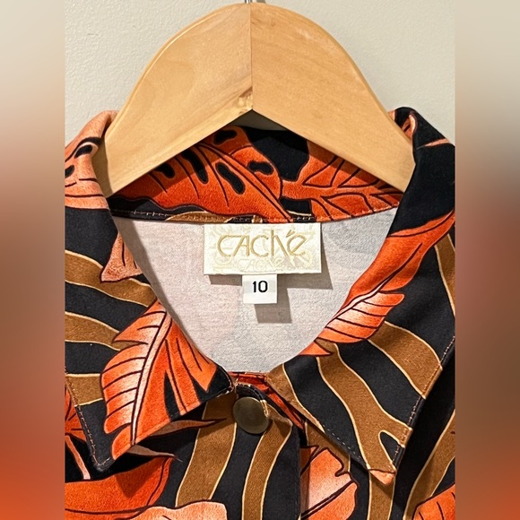 Cache Vintage Cropped Palm Jacket - Picture 2 of 5